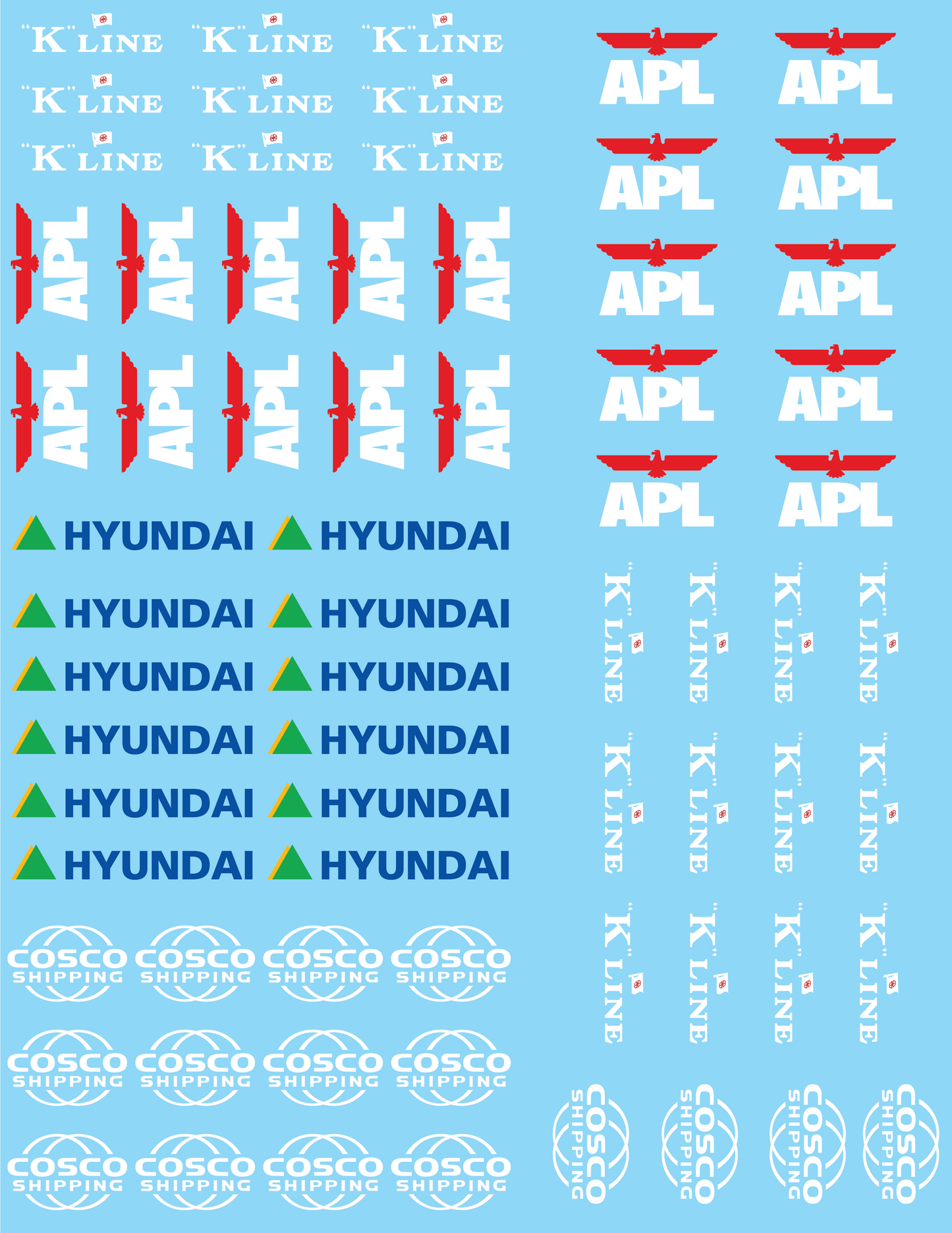 Shipping Container Company Logos (Multiple Options), 15mm