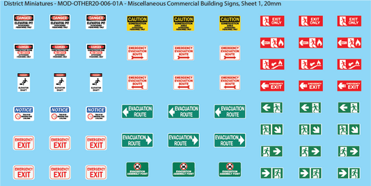 Miscellaneous Commercial Buildings Signs, 20mm