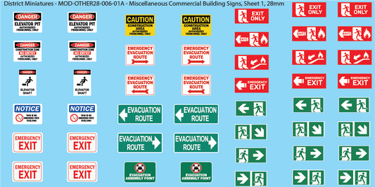 Miscellaneous Commercial Buildings Signs, 28mm