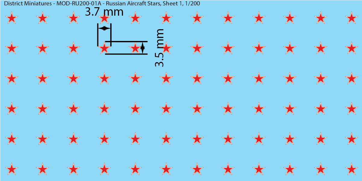 Modern Russian Aircraft Roundels (Multiple Options), 1/200 Decals