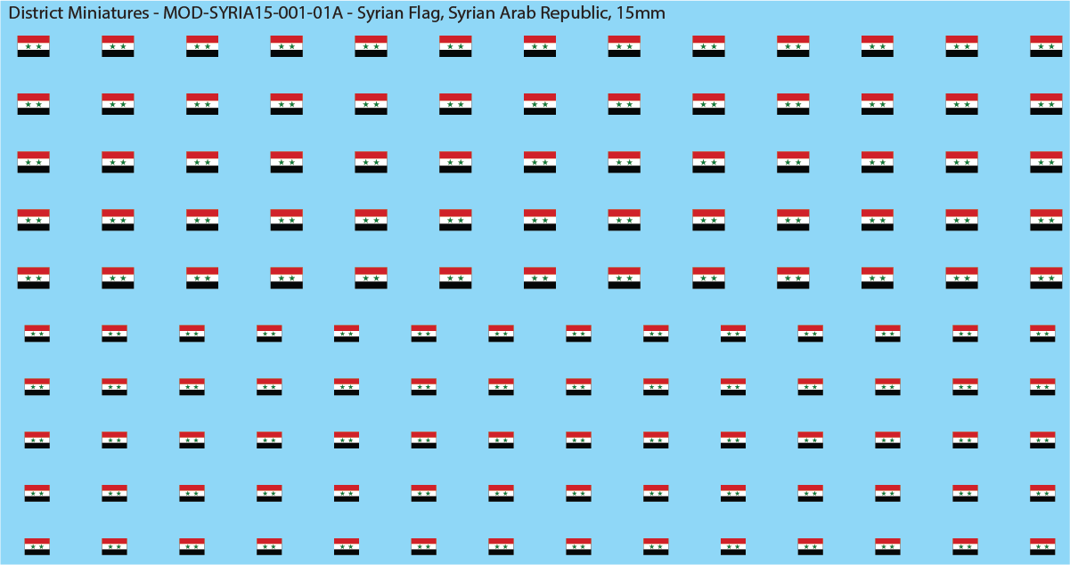 Syrian Flags (Multiple Variants), 15mm