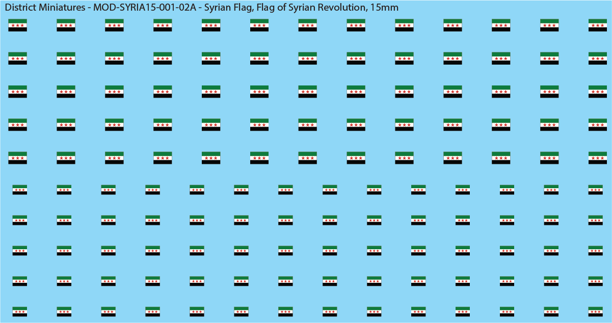 Syrian Flags (Multiple Variants), 15mm