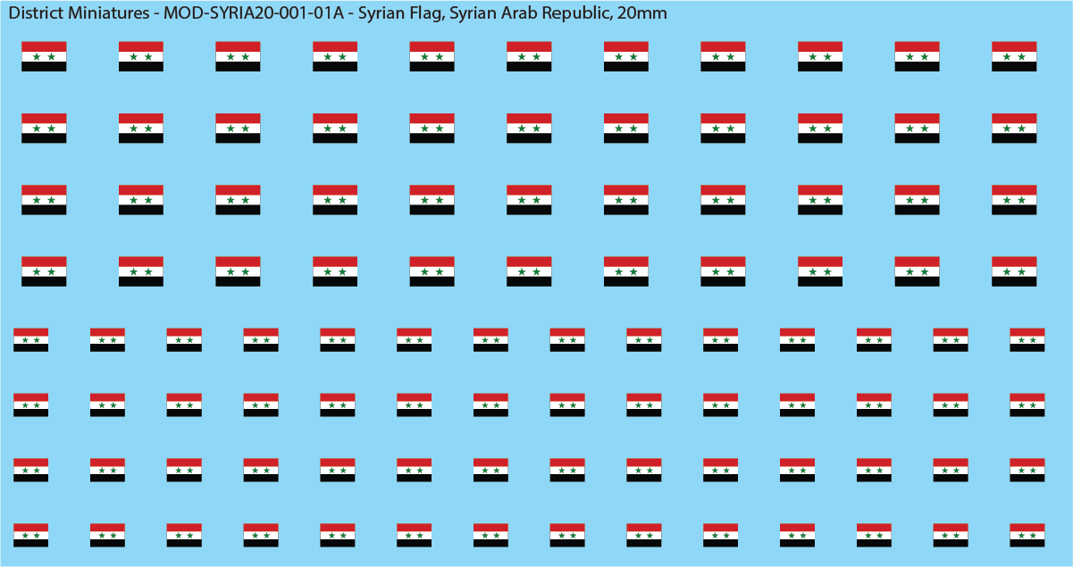 Syrian Flags (Multiple Variants), 20mm