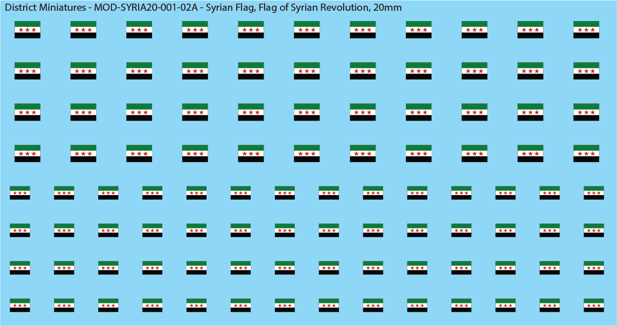 Syrian Flags (Multiple Variants), 20mm