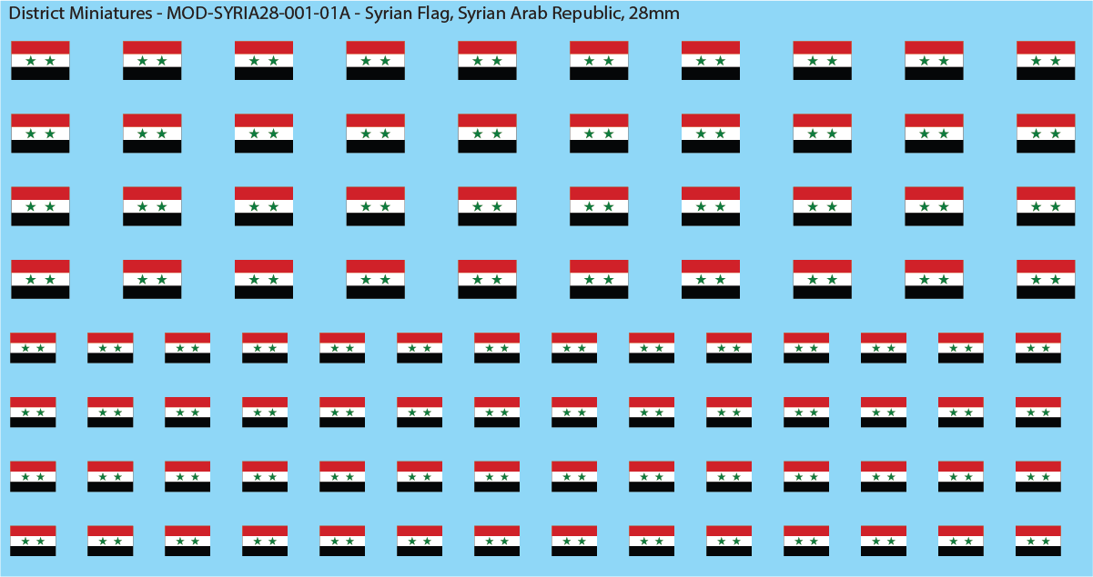 Syrian Flags (Multiple Variants), 28mm