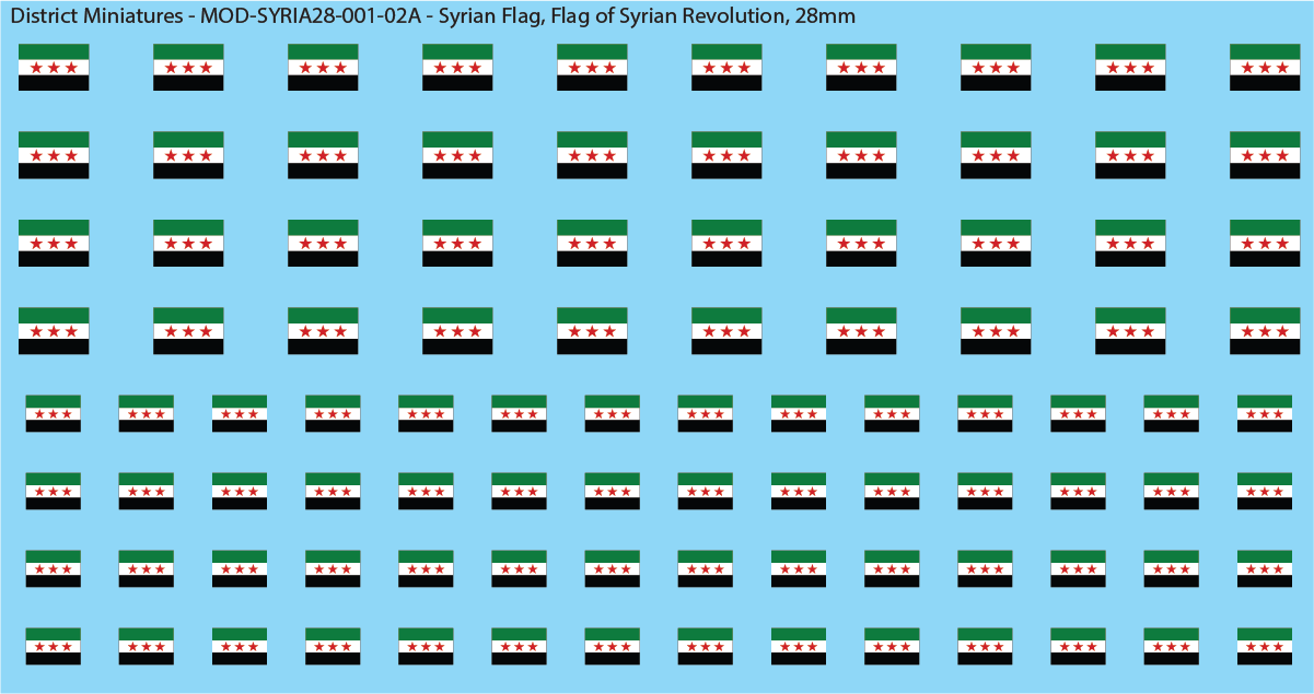 Syrian Flags (Multiple Variants), 28mm