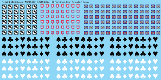 Modern British - British Tank Unit Markings, 15mm