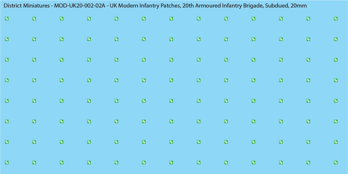 UK Modern Infantry Unit Patches (Multiple Options), 20mm