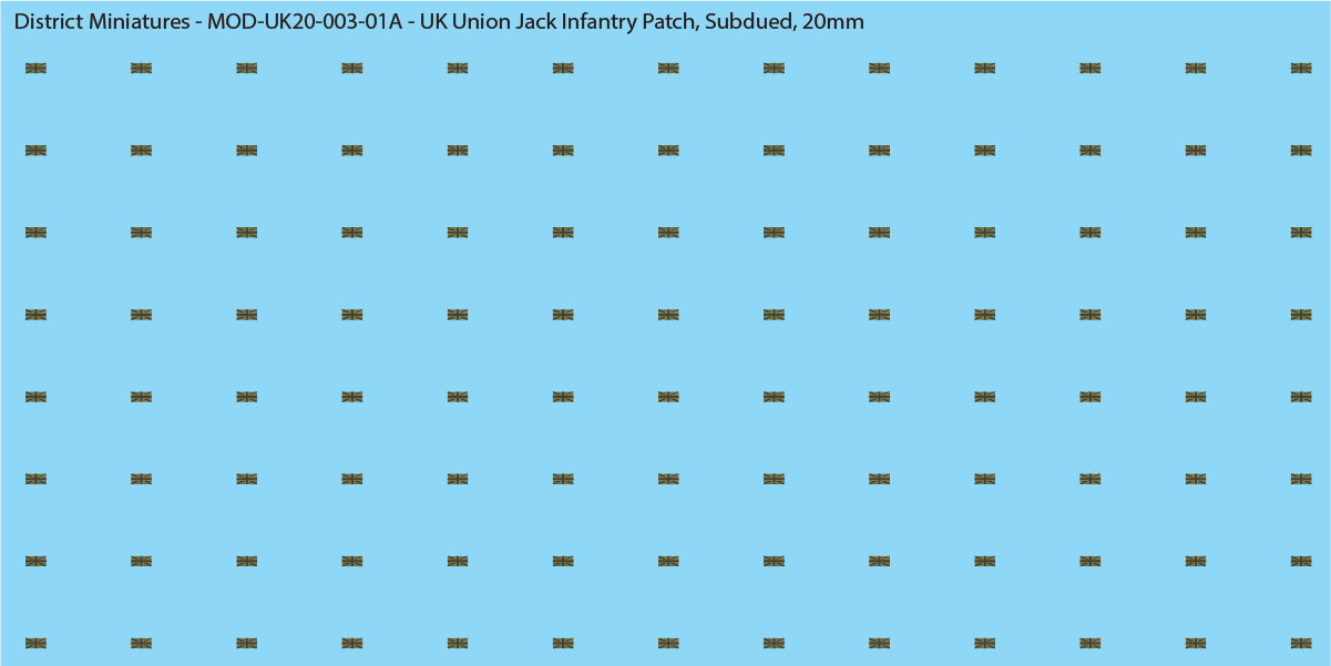 UK Union Jack Infantry Patch (Multiple Options), 20mm