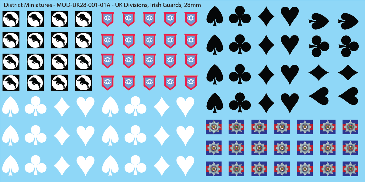 Modern British - British Tank Unit Markings, 28mm