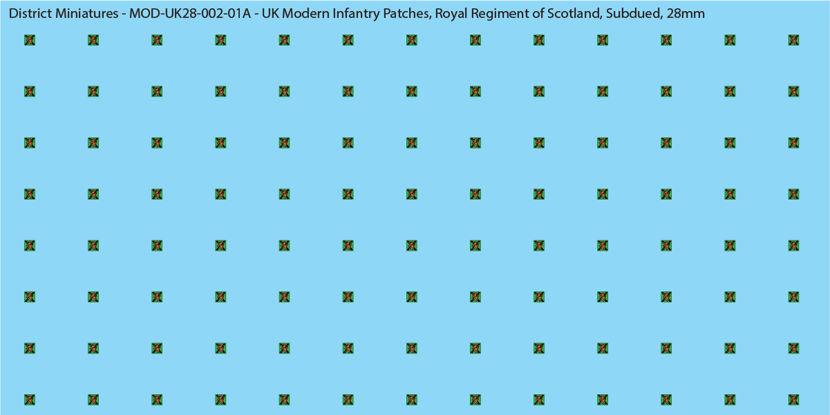 UK Modern Infantry Unit Patches (Multiple Options), 28mm