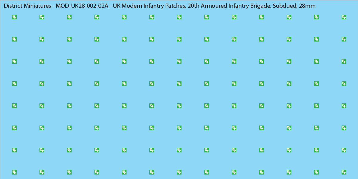 UK Modern Infantry Unit Patches (Multiple Options), 28mm