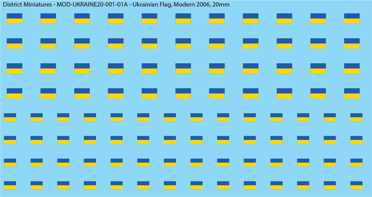 Ukrainian Flags (Multiple Variants), 20mm