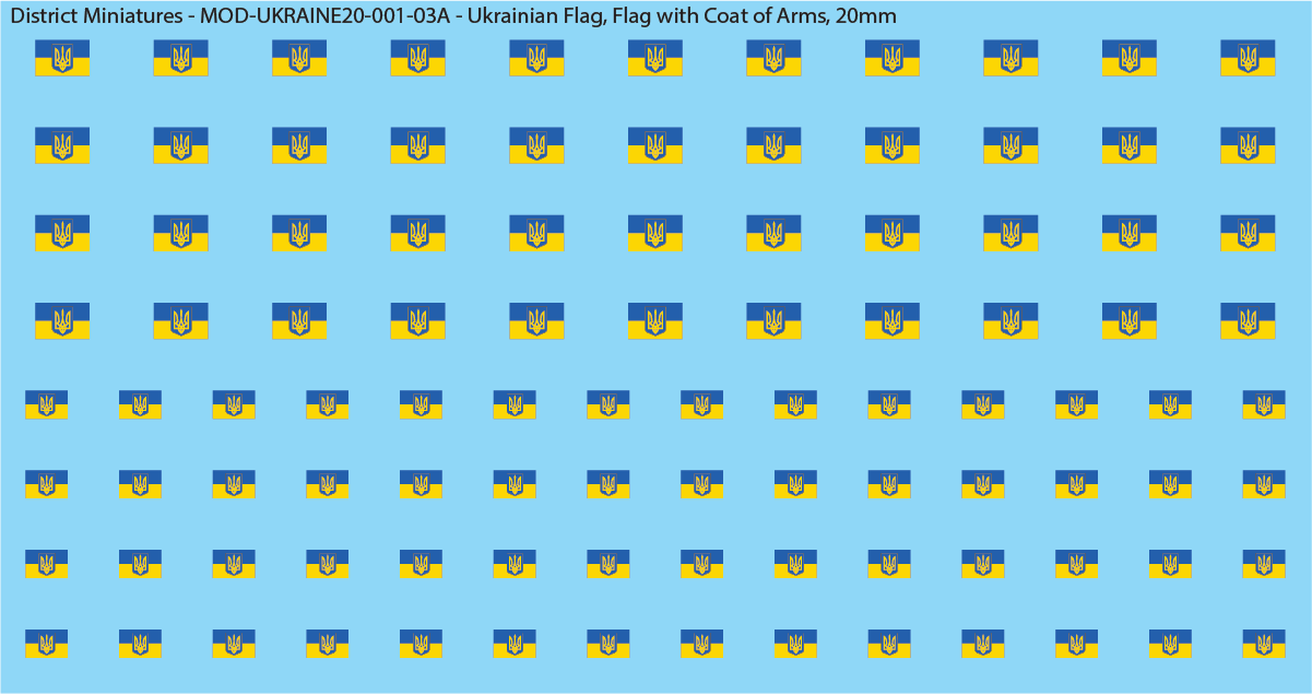 Ukrainian Flags (Multiple Variants), 20mm