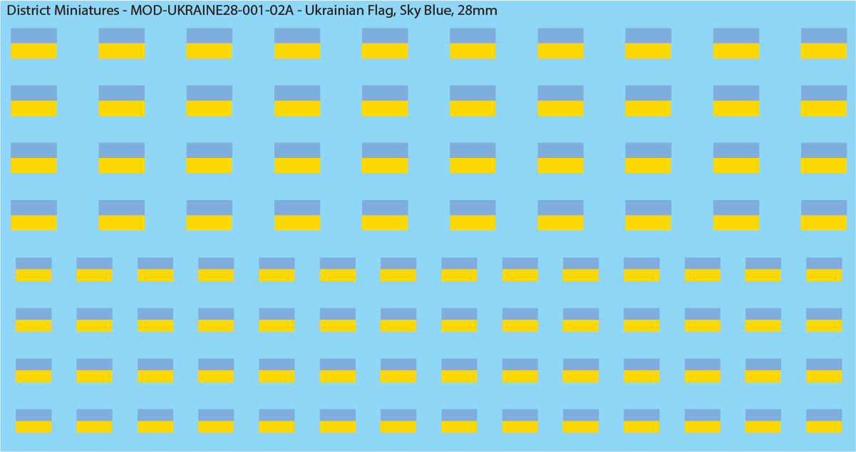 Ukrainian Flags (Multiple Variants), 28mm