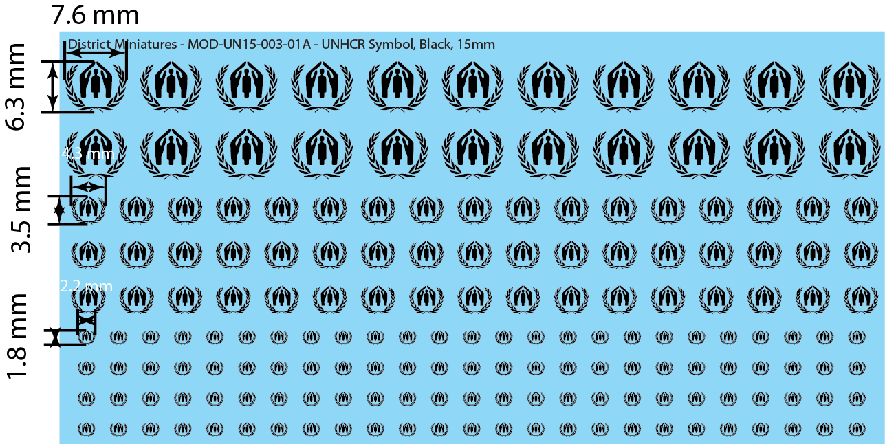 United Nations UNHCR Symbol, 15mm