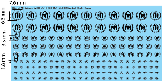 United Nations UNHCR Symbol, 15mm