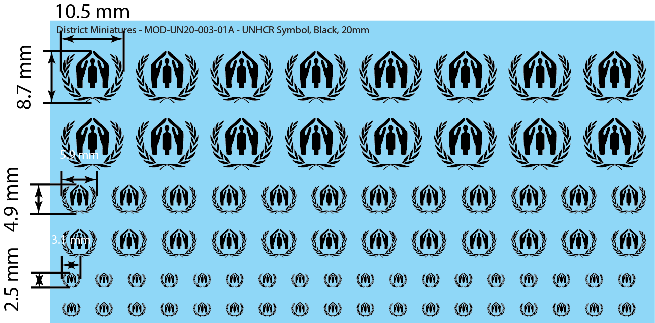 United Nations UNHCR Symbol, 20mm