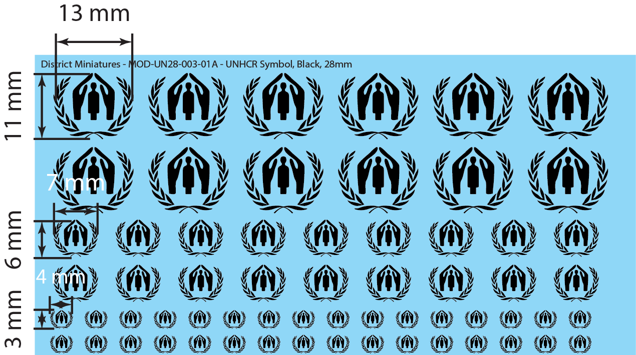 United Nations UNHCR Symbol, 28mm