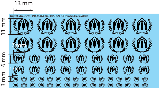 United Nations UNHCR Symbol, 28mm