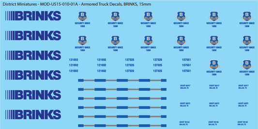 Armored Truck Decals (Multiple Options), 15mm