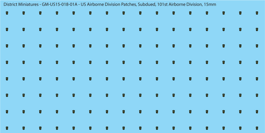 Modern US - US Airborne Division Patches, Subdued (Multiple Options), 15mm Decals