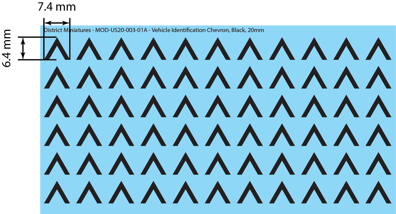 Vehicle Identification Chevron, 20mm
