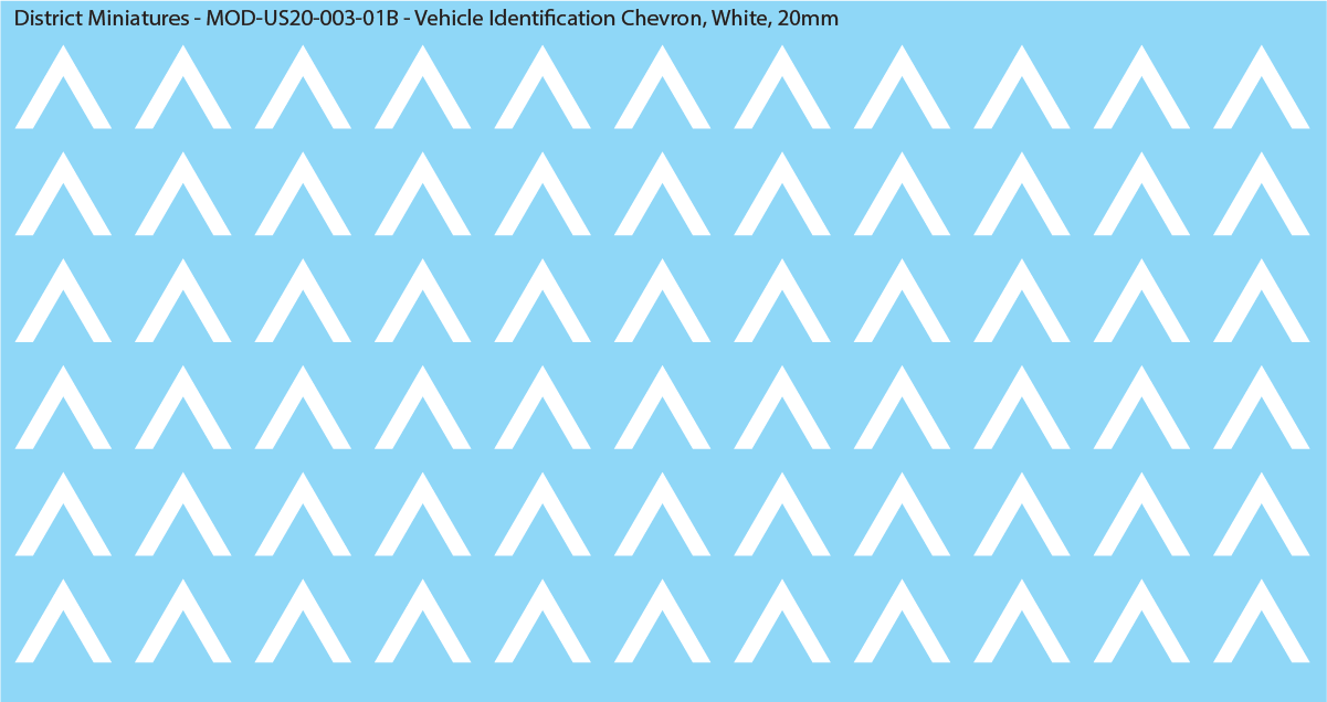 Vehicle Identification Chevron, 20mm