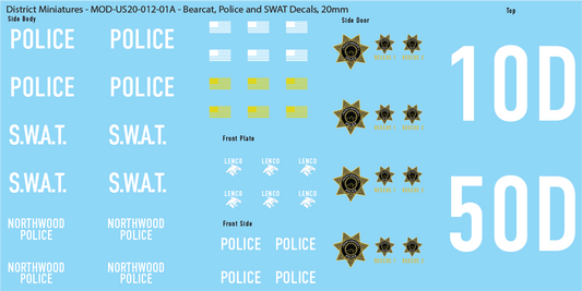 Lenco Bearcat Decals (Multiple Options), 20mm