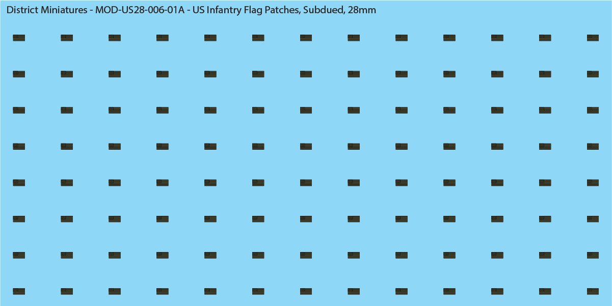 US Modern Infantry Flag Patches (Multiple Options), 28mm