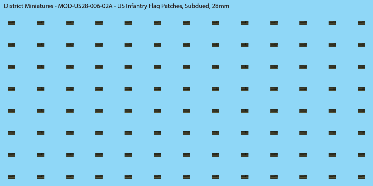 US Modern Infantry Flag Patches (Multiple Options), 28mm