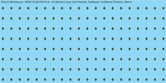 Modern US - US Marine Unit Patches, Subdued (Multiple Options), 28mm Decals