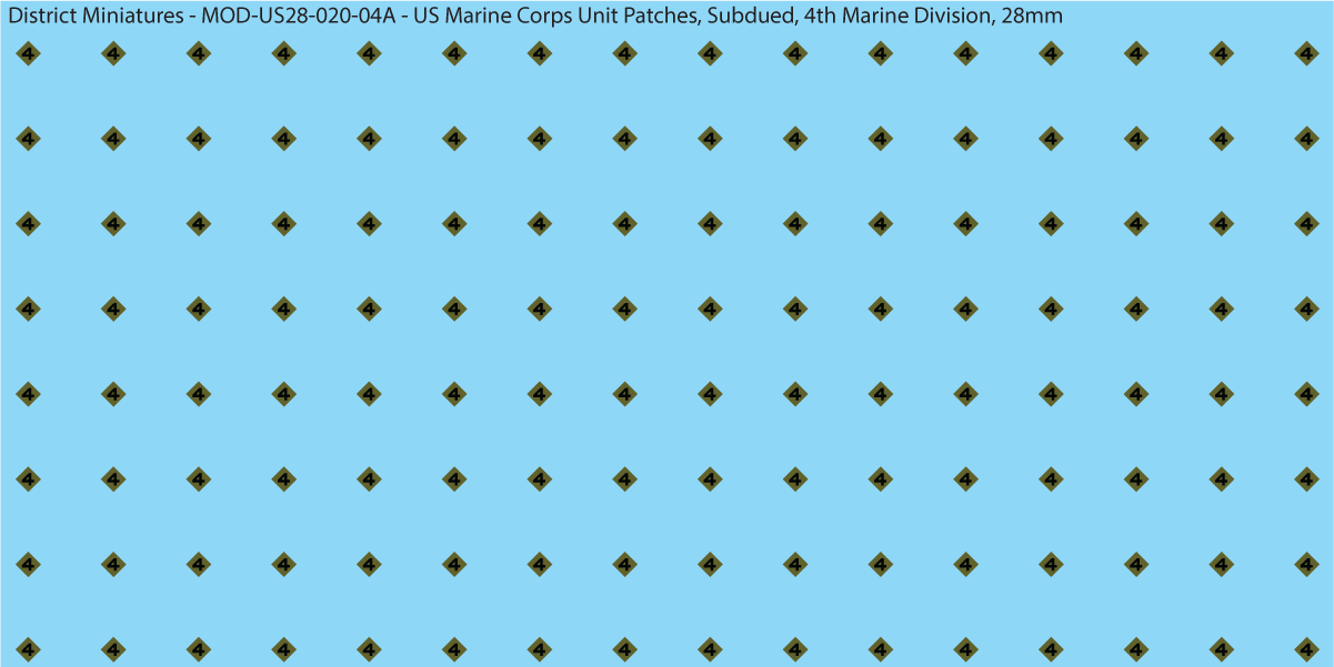 Modern US - US Marine Unit Patches, Subdued (Multiple Options), 28mm Decals