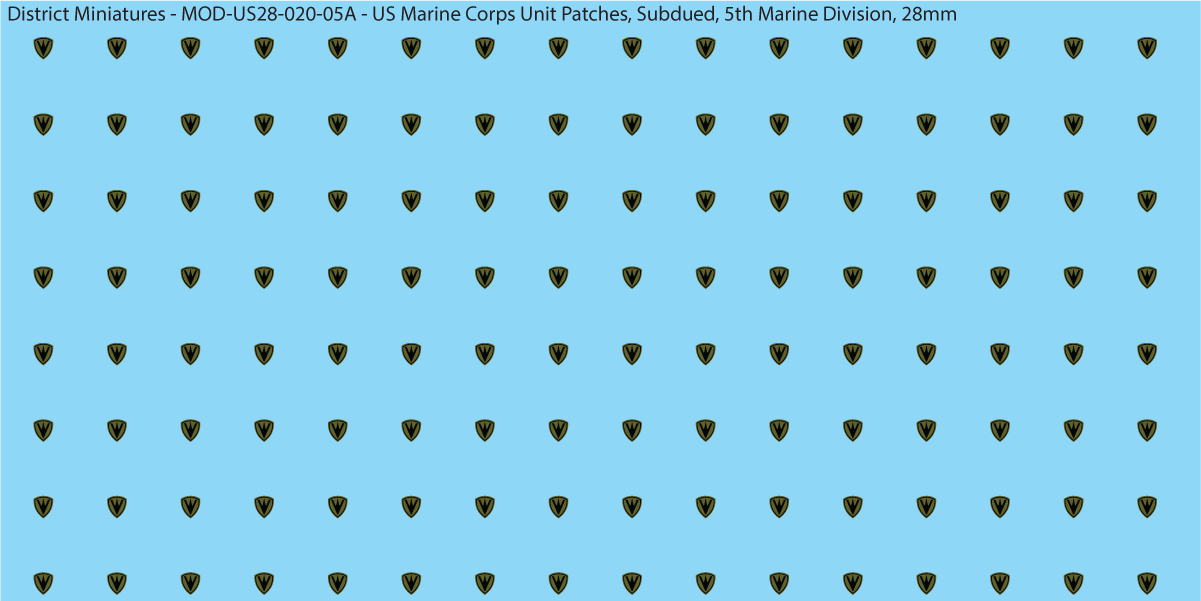 Modern US - US Marine Unit Patches, Subdued (Multiple Options), 28mm Decals