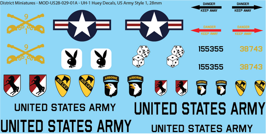 US Vietnam-Era UH-1 Huey (Multiple Options), 28mm