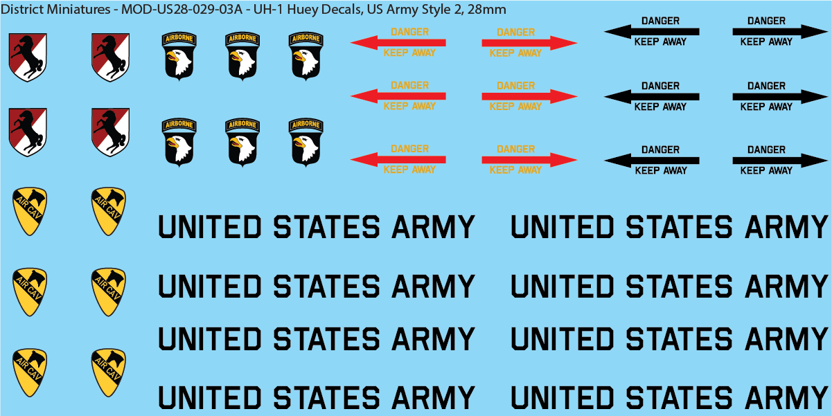 US Vietnam-Era UH-1 Huey (Multiple Options), 28mm