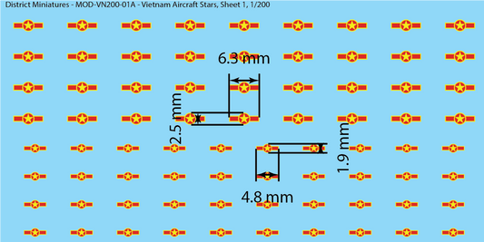 Modern Vietnam Aircraft Roundels (Multiple Options), 1/200 Decals