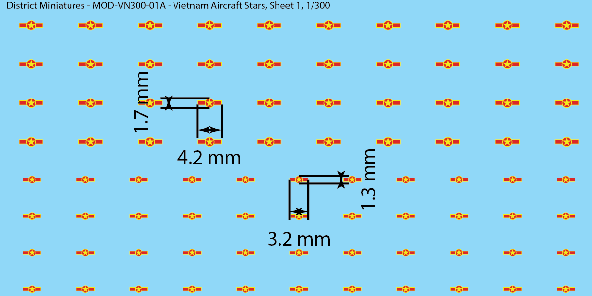 Modern Vietnam Aircraft Roundels (Multiple Options), 1/300 Decals