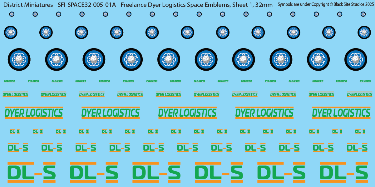 Black Site Studios, Lunar, Freelance Dyer Logistics Emblems, 32mm