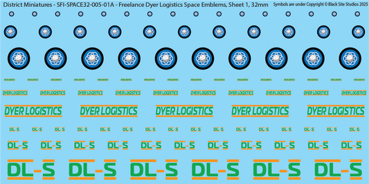 Black Site Studios, Lunar, Freelance Dyer Logistics Emblems, 32mm