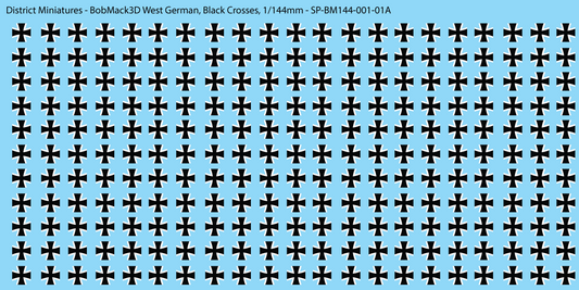 BobMack3D West German - Black Crosses 1/144 Decals