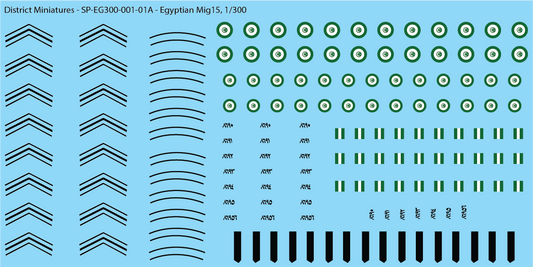 Egyptian Mig15 (1956), 1/300 Decals