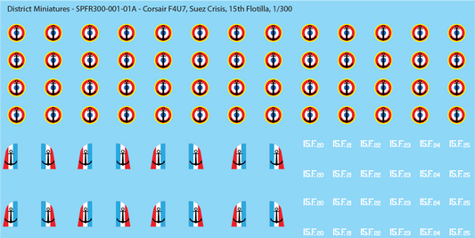 French Corsair, Suez Crisis, 1/300 Decals