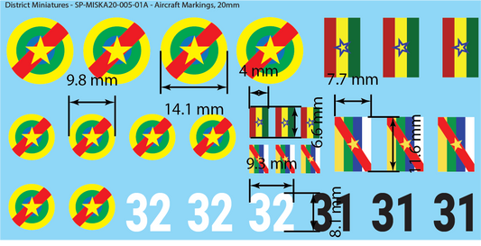 Africa - Kotenga/Zanganie Aircraft Roundels and Markings, 20mm