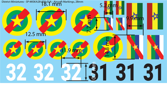 Africa - Kotenga/Zanganie Aircraft Roundels and Markings, 28mm