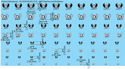 UNIT Emblems and Patches, 28mm
