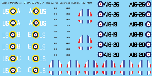 Lockheed Hudson, 1 Squadron, 1/300 Decals