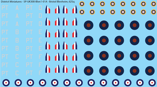 Bristol Blenheim I, 62 Squadron, 1/300 Decals