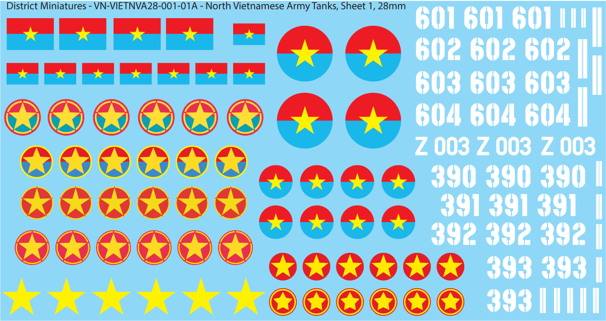 North Vietnamese Armor Variety Sheet, 28mm