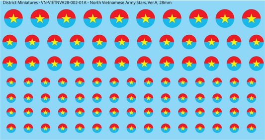 North Vietnamese Army (NVA) Stars, 28mm